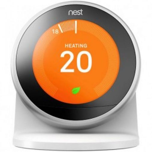 Nest Learning Thermostat 3rd Gen, Stainless Steel Ring, Farsight, 8.4cm x 8.4cm x 3.2cm