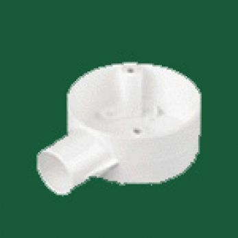 White PVC 1 Way Terminal Box, 20mm, Marshall Tufflex