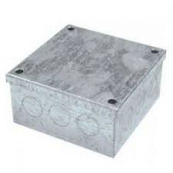 Pre-Galvanised Adaptable Box w/ Knockouts 100x100x50mm