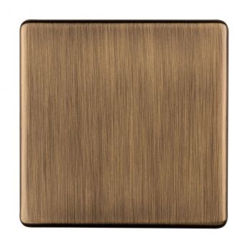 Eurolite Single Blank Flat Concealed Antique Plate - AB1BB