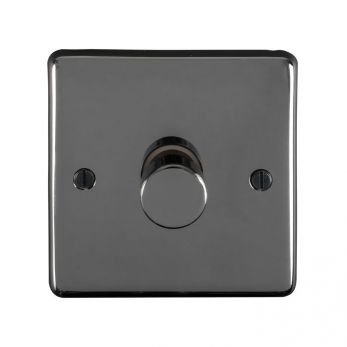 Eurolite BN1D400 Metal Black Nickel Incandescent Dimmer Switch 1 Gang
