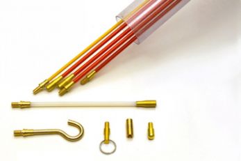 Adoxim Cable Rod System Standard Set, 5m (16ft), 4x5mm Red, 1x4mm Yellow, Tuff Hook, Gender Changer, Domed Bullet, Mini Eye, Flexi Lead, Tough Carry T