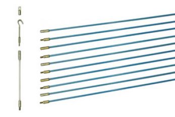 10M GRP Draw Rod Kit, 4mm x 1m Rods, Mini Eye, Hook, Flexi Lead