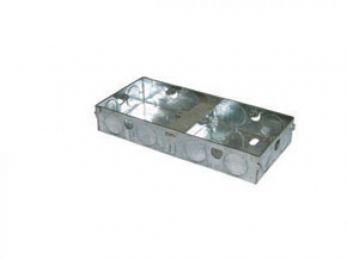 Greenbrook DU25/SB676 Dual Galvanised Steel Flush Mounting Box 25mm, Depth 25mm