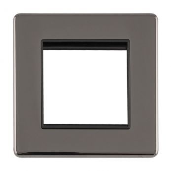 Eurolite ECBN2MODB Metal Black Nickel Module Frame 2 Gang