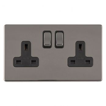 Black Double Sockets