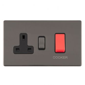 Black Cooker Switches and Sockets