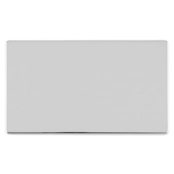 Eurolite Double Blank Concealed Polished Chrome Plate - ECPC2B