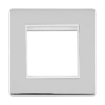 Eurolite ECPC2MODW Metal Polished Chrome Module Frame 2 Gang