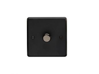 Eurolite MB1DLED Metal Matt Black Dimmer Switch For LED 1 Gang