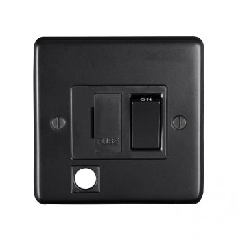 Eurolite MBSWFFOB Metal Matt Black Switched Fused Spur