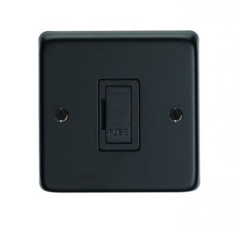Eurolite MBUSWFB Metal Matt Black Unswitched Fused Spur