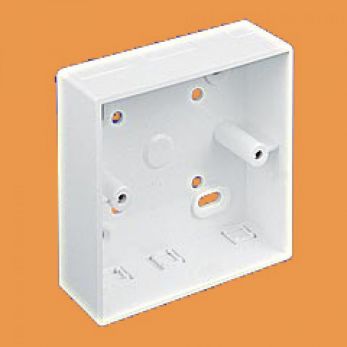 Marshall Tufflex MSSB35WH 1 Gang Mini Trunking Mounting Box with Square Corners, 32mm, PVC, White Finish