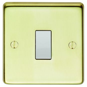 Eurolite PBINTW Metal Polished Brass Intermediate Switch 1 Gang