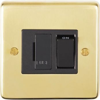 Eurolite PBSWFB Metal Polished Brass Switched Fused Spur