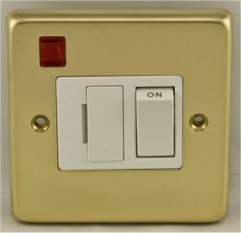Eurolite PBSWFNW Metal Polished Brass Switched Fused Spur