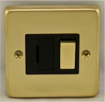 Eurolite PBSWFPBB Metal Polished Brass Switched Fused Spur