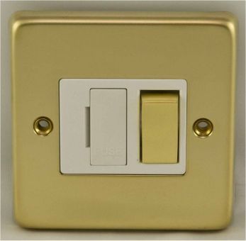 Eurolite PBSWFPBW Metal Polished Brass Switched Fused Spur