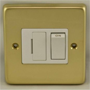 Eurolite PBSWFW Metal Polished Brass Switched Fused Spur