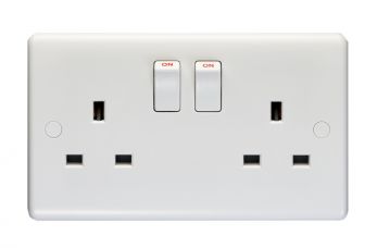 White Double Sockets