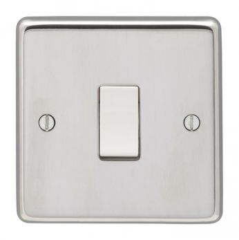 Eurolite PSSINTW Metal Polished Stainless Steel Intermediate Switch 1 Gang