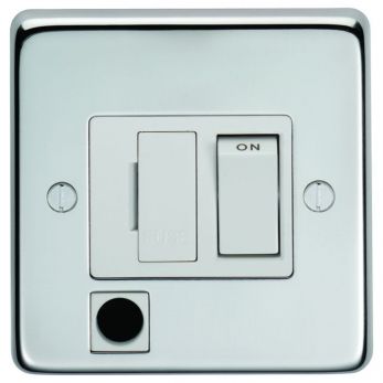 Eurolite PSSSWFFOW Metal Polished Stainless Steel Switched Fused Spur