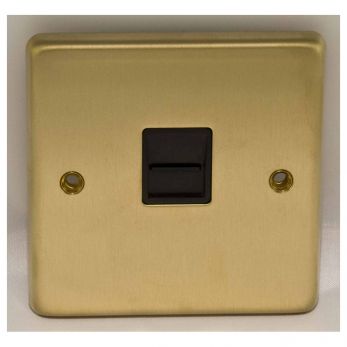 Eurolite SB1MB Metal Satin Brass Master Telephone Socket 1 Gang