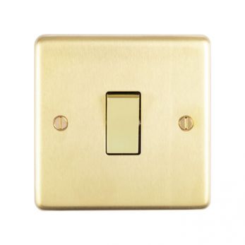 Eurolite SBINT Metal Satin Brass Intermediate Switch 1 Gang