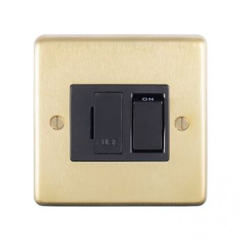 Eurolite SBSWFB Metal Satin Brass Switched Fused Spur