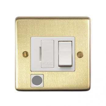 Eurolite SBSWFFOW Metal Satin Brass Switched Fused Spur