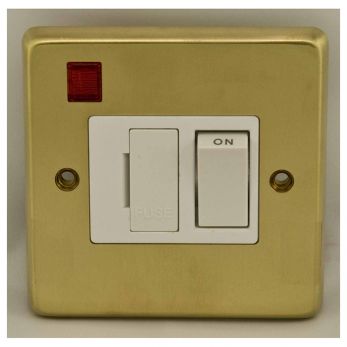 Eurolite SBSWFNW Metal Satin Brass Switched Fused Spur