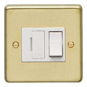 Eurolite SBSWFW Metal Satin Brass Switched Fused Spur