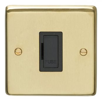 Eurolite SBUSWFB Metal Satin Brass Unswitched Fused Spur