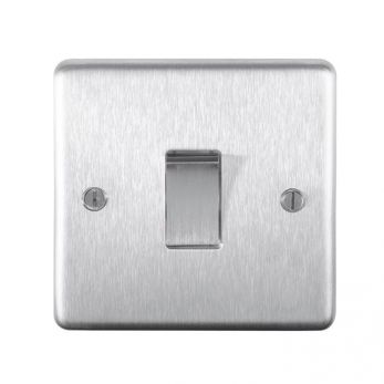 Eurolite SSSINT Metal Satin Stainless Steel Intermediate Switch 1 Gang