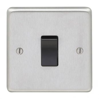 Eurolite SSSINTB Metal Satin Stainless Steel Intermediate Switch 1 Gang