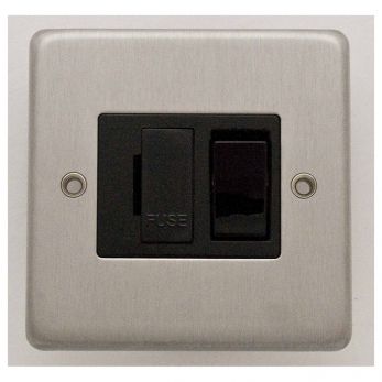 Eurolite SSSSWFB Metal Satin Stainless Steel Switched Fused Spur