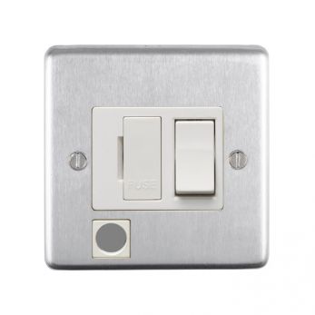 Eurolite SSSSWFFOW Metal Satin Stainless Steel Switched Fused Spur