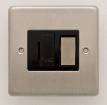 Eurolite SSSSWFSSB Metal Satin Stainless Steel Switched Fused Spur