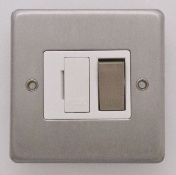 Eurolite SSSSWFSSW Metal Satin Stainless Steel Switched Fused Spur