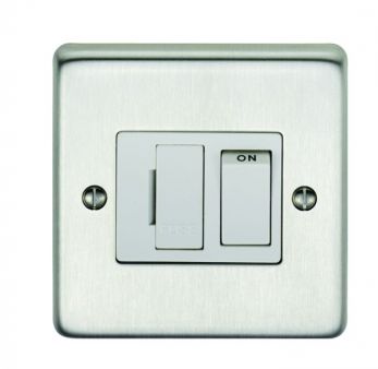 Eurolite SSSSWFW Metal Satin Stainless Steel Switched Fused Spur