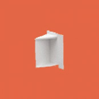 White PVC Mini Trunking End Cap 38x38mm