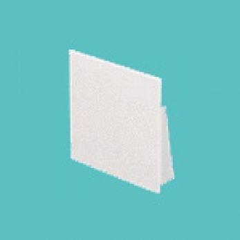 White PVC Maxi Trunking Stop End 100x50mm