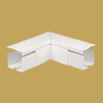 White PVC Maxi Trunking Flat Bend 75 x 75mm