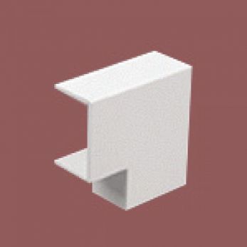 White PVC Mini Trunking Flat Bend 25x16mm