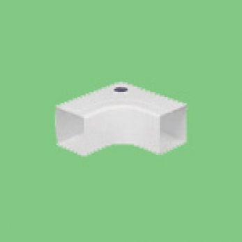 White PVC Maxi Trunking Internal Bend 50 x 50mm