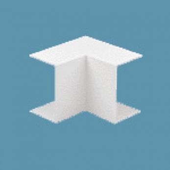 White PVC Mini Trunking Internal Bend 38x16mm
