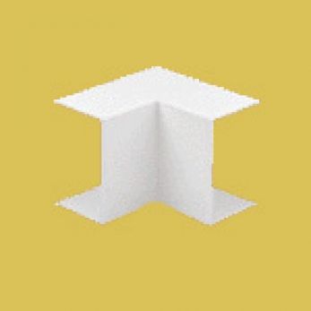 White PVC Mini Trunking Internal Bend 38x25mm