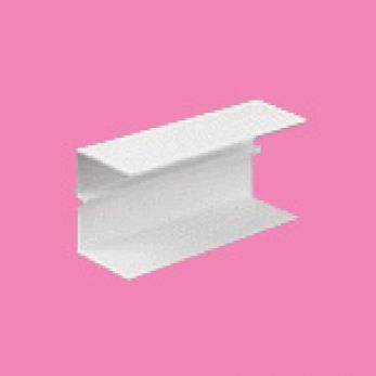 White PVC Maxi Trunking Internal Coupler 100x100mm