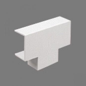 White PVC Mini Trunking Equal Tee 16x16mm