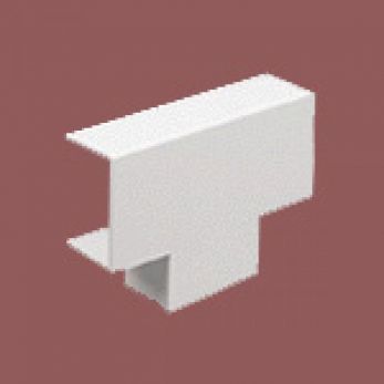 White PVC Mini Trunking Equal Tee 25x16mm